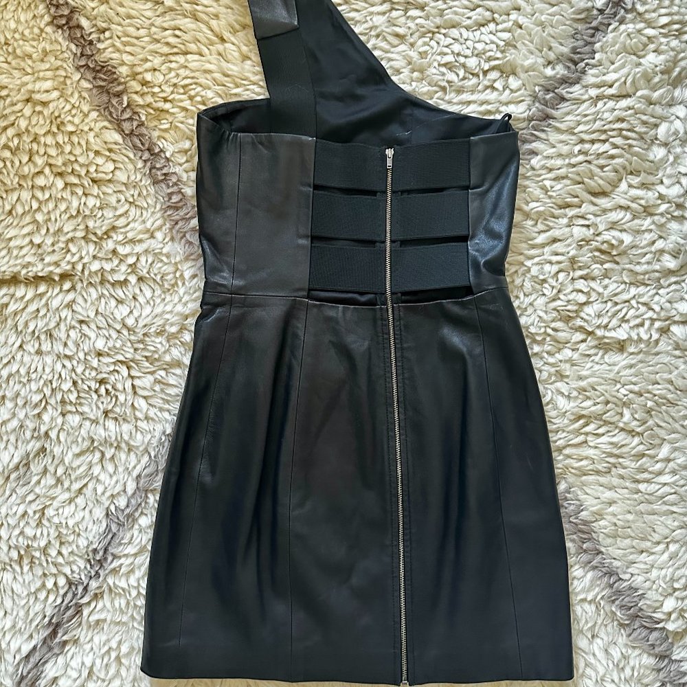 Mason Black Leather Mini Dress - Picture 7 of 13